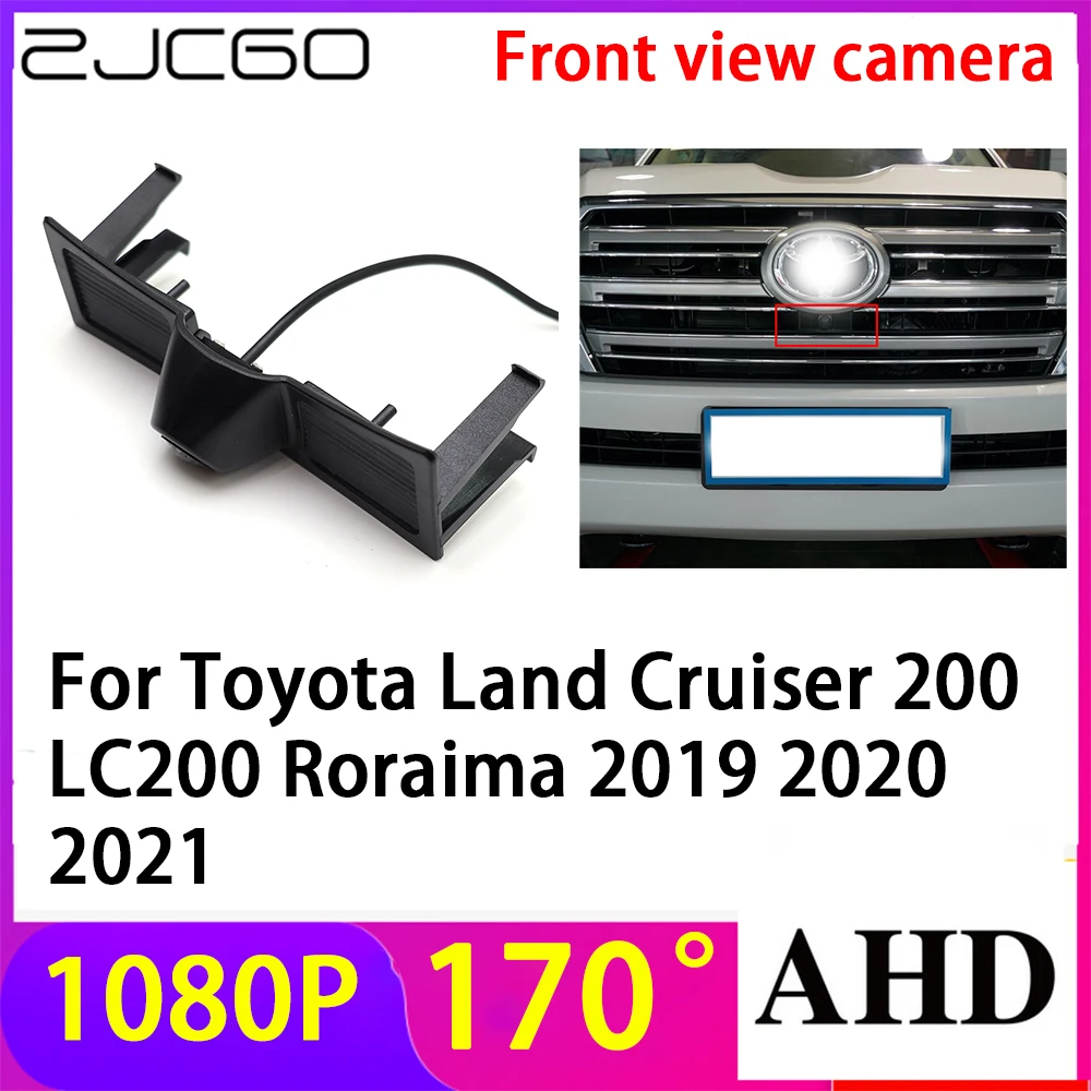 

ZJCGO AHD 1080P LOGO Car Parking Front View Camera Waterproof for Toyota Land Cruiser 200 LC200 Roraima 2019 2020 2021