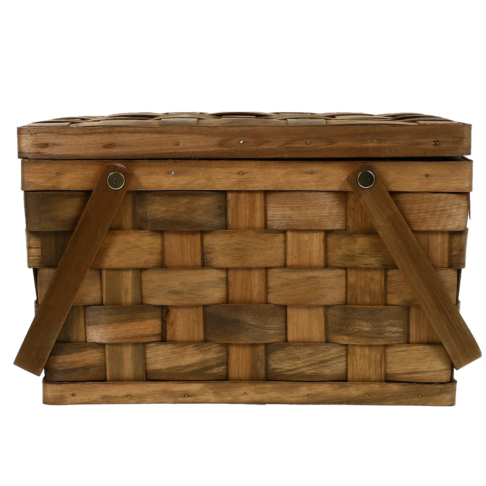 

1Pcs Picnic Storage Basket Portable Woven Natural Handmade Large Capacity Decorative Sundries Organizer for Outdoor Holiday Home