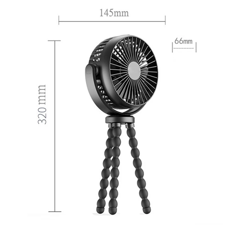 5200mAh Portable Fan for Cart Rechargeable Battery Summer Stroller Fan Car Accessories Usb Fan Handheld Electric Fan for Home