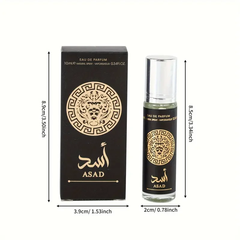 0.34oz Roll-On Deodorant for Women - Yara & ASAD - Long-Lasting Eau de Toilette with Floral Scent - Alcohol-Based & Formal