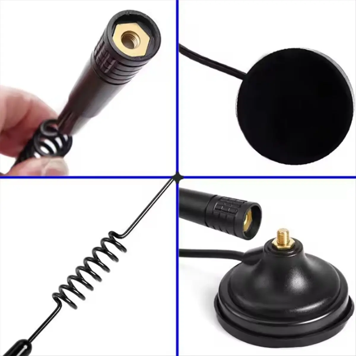ABJS 27MHz CB Radio Antenna Mag1345 PL259 Connector with Magnet Base and 4 Meters Feeder Cable Center for Band Radio