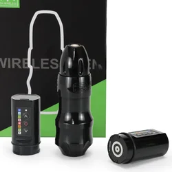 EXO Wireless Tattoo Machine Pen Hollow Cup Motor Strong Quiet Fast Charging 2000mAh Lithium Dual Battery Portable Tattoo Pen
