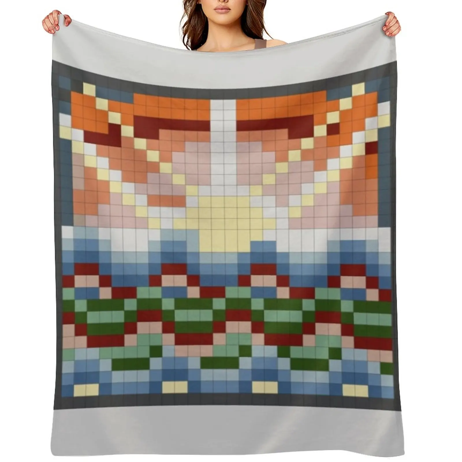 

Mosaic Throw Blanket sofa bed Polar For Decorative Sofa for babies Blankets