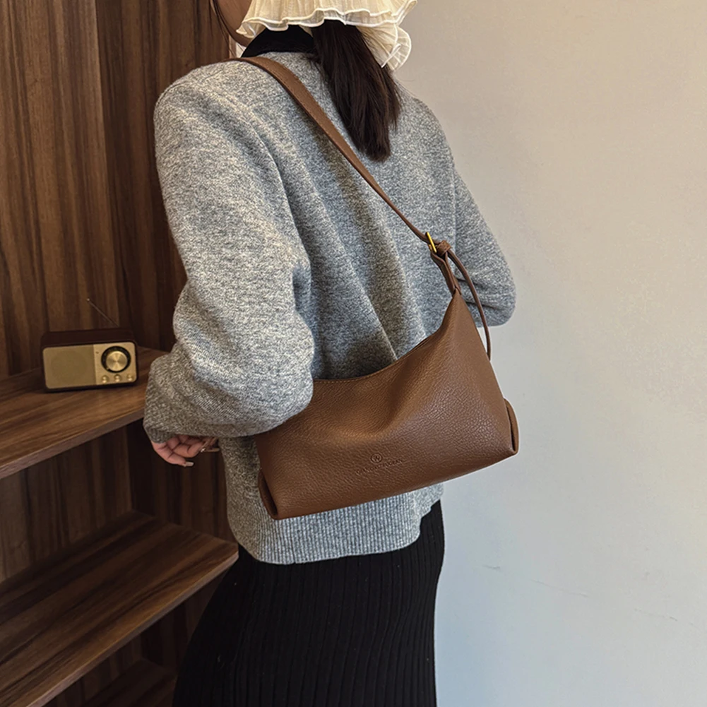 

Женская винтажная сумка через плечо, простая сумка через плечо большой вместимости, повседневная сумка из искусственной кожи, сумка через плечо для путешествий, покупок и работы