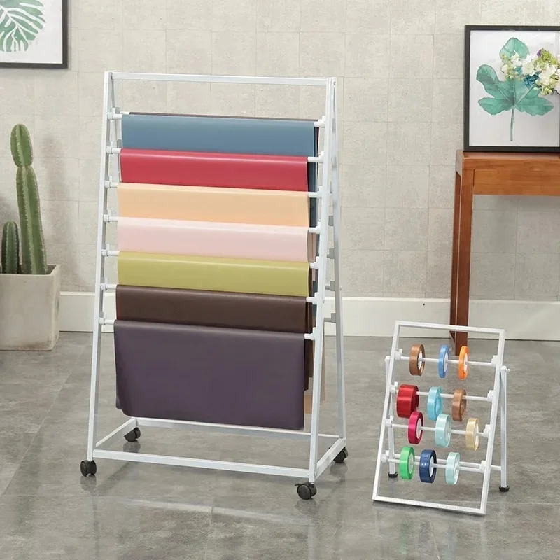 Wrought iron ribbon rack wrapping paper storage flower shop clothing store shelf scarf display