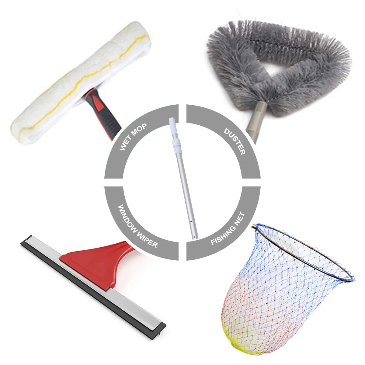 

Thicken Durable Flexible Aluminum Pole Removable Swimming Pool Lifesaving Equipment Cleaning Tool Removable Aluminum Pole