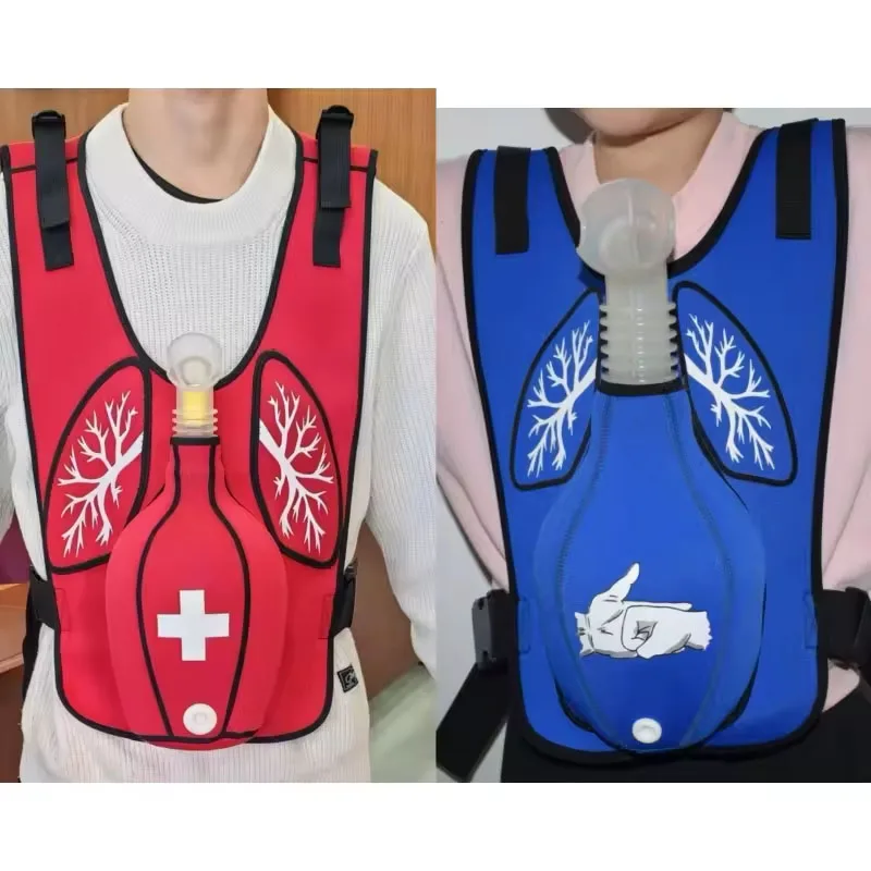 First Aid Training Heimlich Training Vest Choking Trainer with Tracheal Blockage Vest Wearable Adult Infarction Teaching Model
