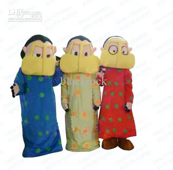 

New Adult 3pcs Girl Mother Fancy Cartoon Mascot Costume Plush Christmas Fancy Dress Halloween Mascot Costume