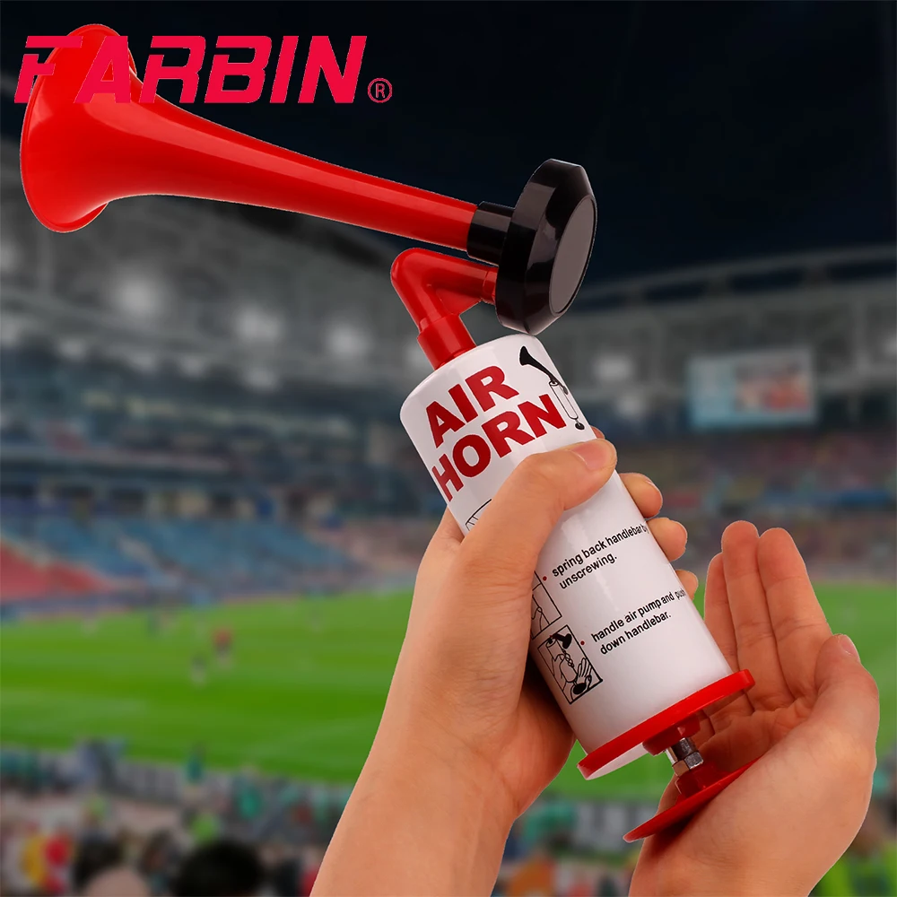 FARBIN Super Loud Horn Hand Pump Air Horn Soccer Ball Fans Horn For Boating Sports Events Parties Birthdays Games Camping Tool