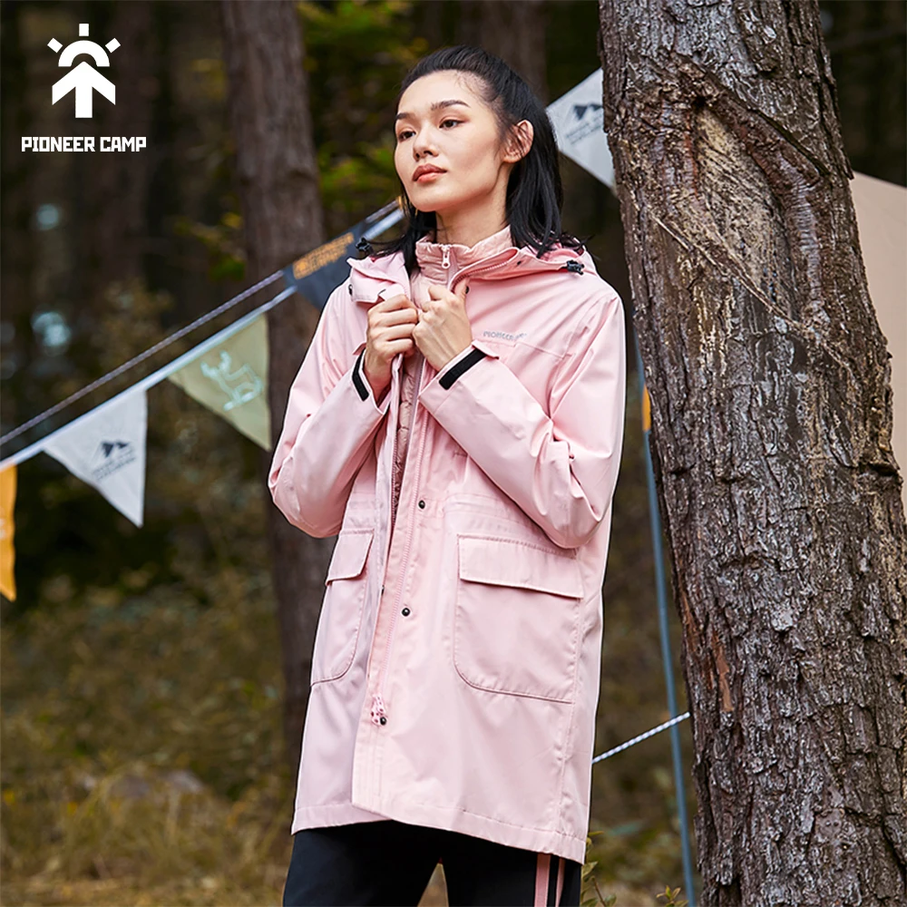 

Pioneer Camp 2022 NewSpring Women's Rainstorm-Proof Single-Layer Jacket Hooded Outdoor Windproof Waterproof Breathable XHW101108