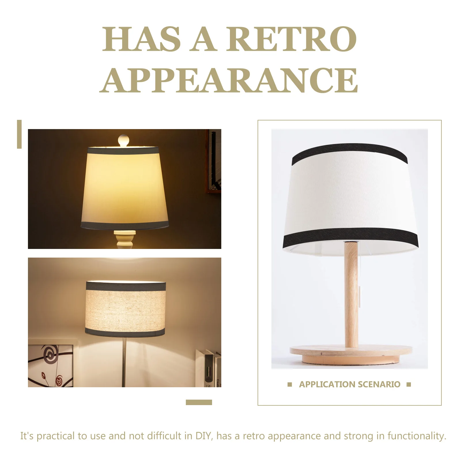 

Cotton Self-adhesive Edge Strips Lamp Edging Portable Black Fabric Lampshade Sealing Tape