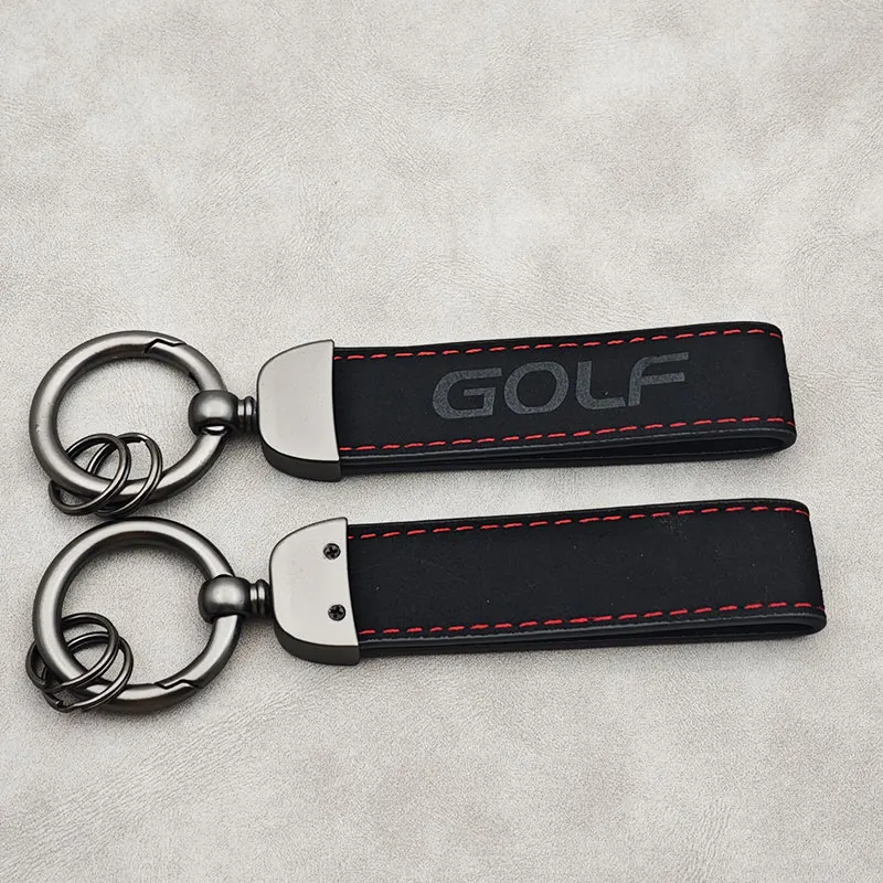 Suede Metal Buckle Car Keychains Car Key Chain Keyring For VW Volkswagen GOLF 4 5 6 7 GTI MK7 MK4 MK5 MK6 MK2 MK3 Accessories