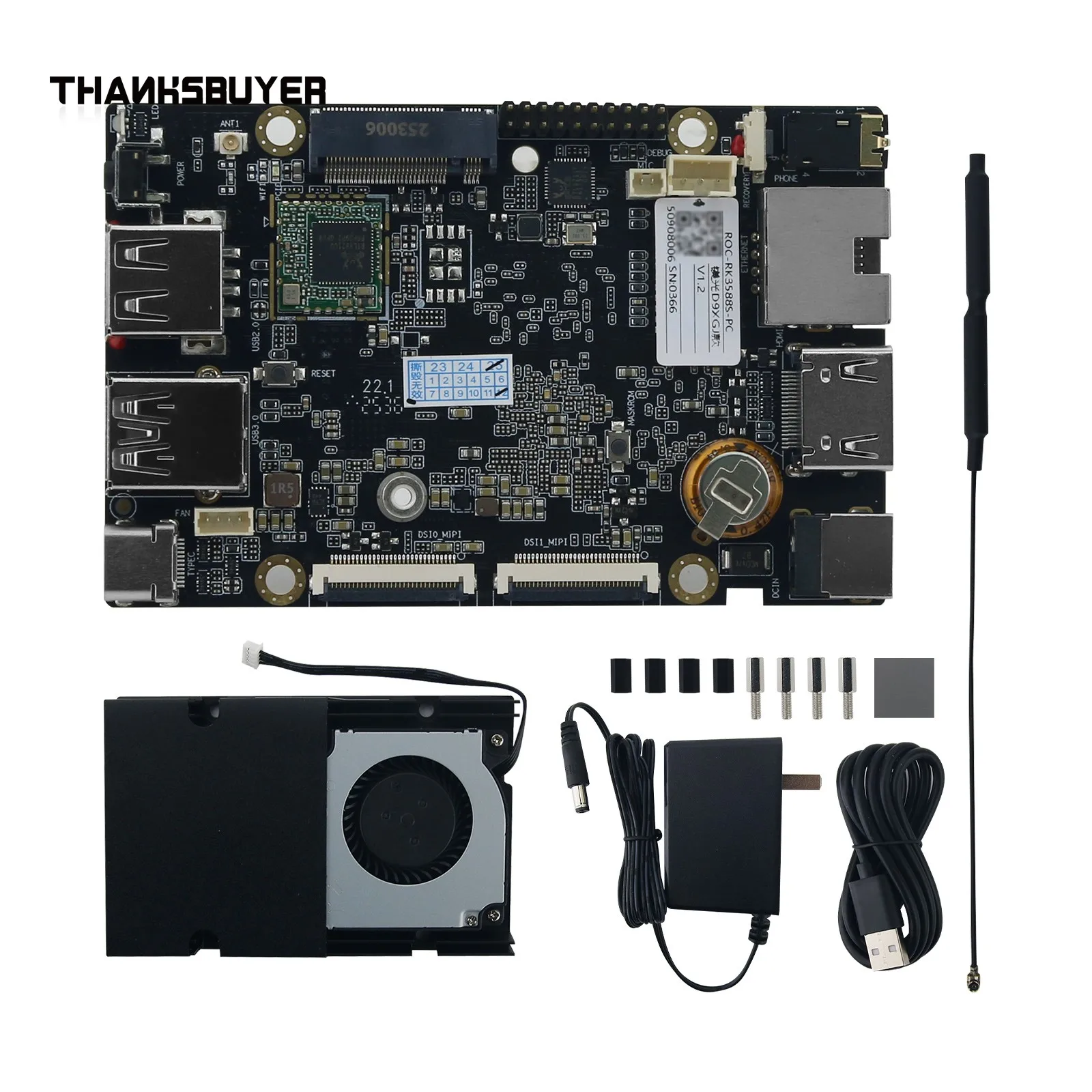 

ROC-RK3588S-PC 8-ядерная плата для разработки ИИ с поддержкой 8K, открытый исходный код, Gigabit Ethernet RJ45 (4G+32G/8G+64G)