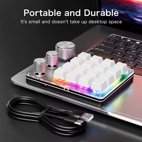 Custom Keypad Macro Pad Backlight Programmable 16 Key Wired Small Mechanical Gaming Keyboard for Copying Pasting PS Graphics