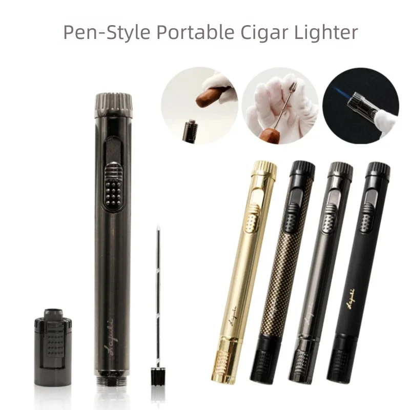 

Cigar lighter portable metal strip pen type straight punch multifunctional ventilation needle punching device