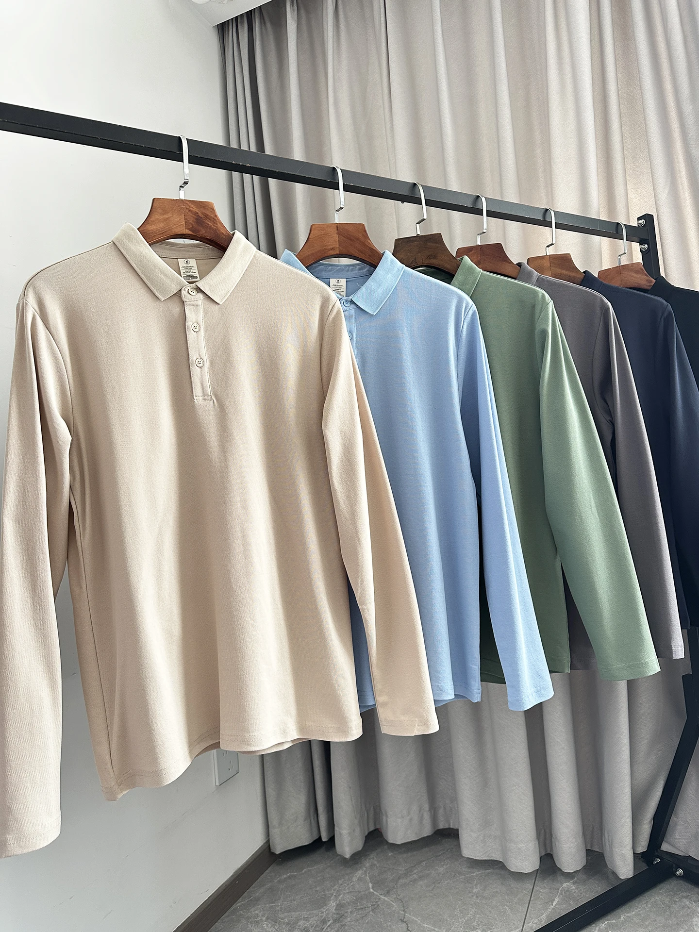 Business Casual Long Sleeve  Shirt Men's Cool Sensation Commute Cotton Blend Fabric Regular Fit Outerwear Micro Stretch