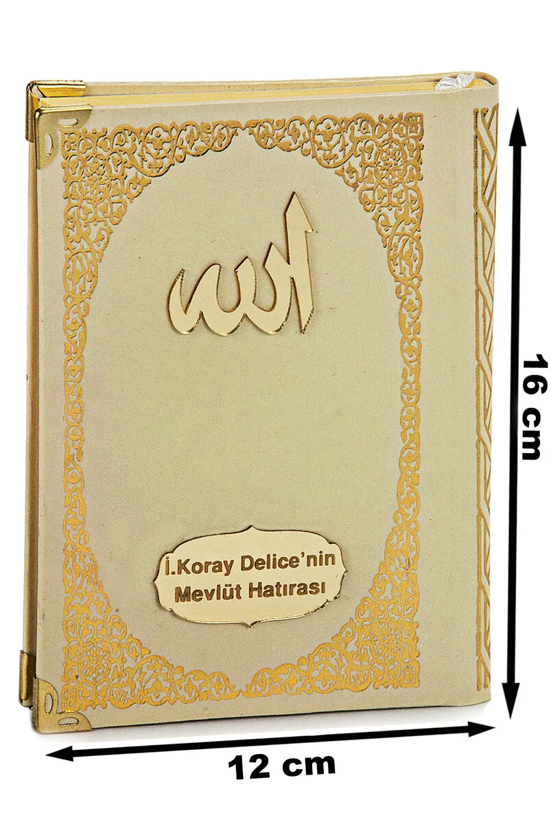 

Pleksiye Custom Name Written Ciltli Yasin Book Bag Size Cream 128 Page