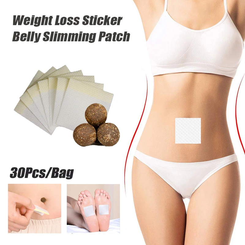 

New Slim Patch 30Pcs/Bag Belly Stickers Slimming Products Dampness Removal Body Belly Detox Lose Weight Navel Fat Burning Patch