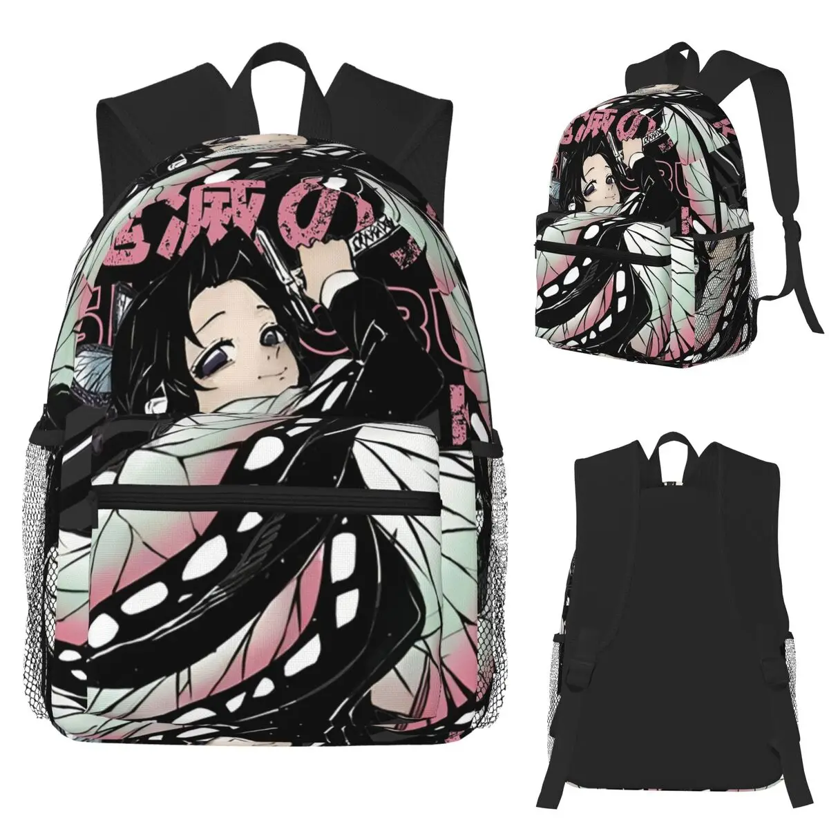 

Shinobu Kochoo Demon Slayer Student Backpack School Bag Hiking Travel Daypack for Men Women Fashion Bookbag Shoulder Bags