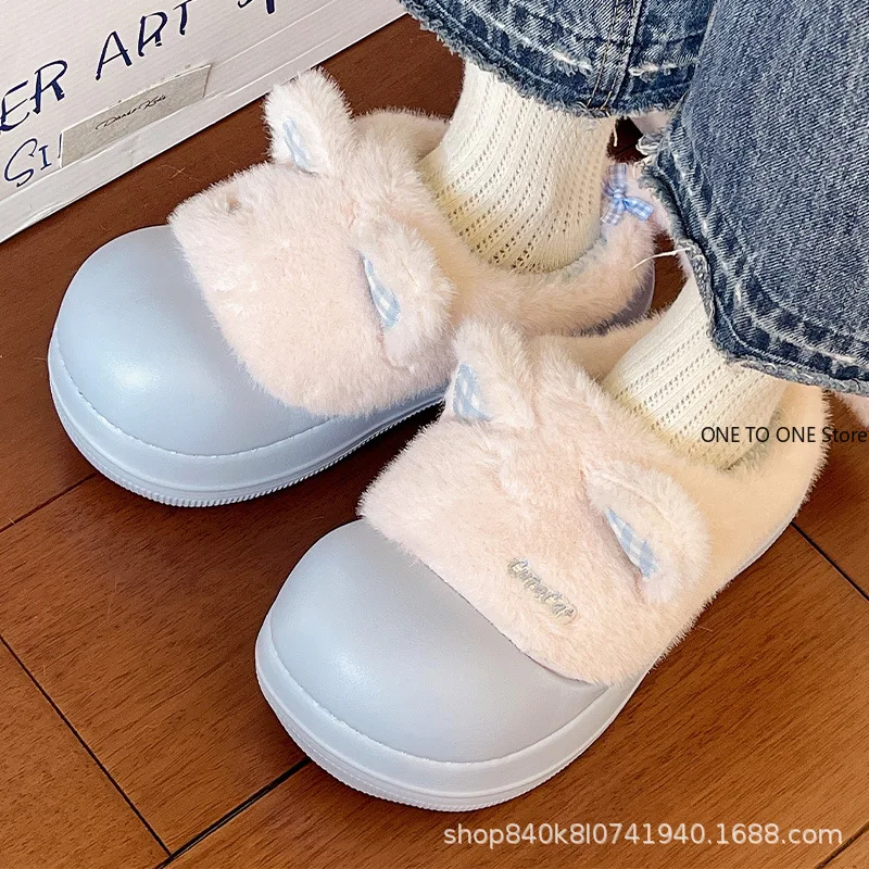 

Wholesale Women's Cotton Slippers 2026 Autumn Winter Indoor Quiet Couple Home Use Warm Waterproof Non-Slip Fur Cotton Slippers