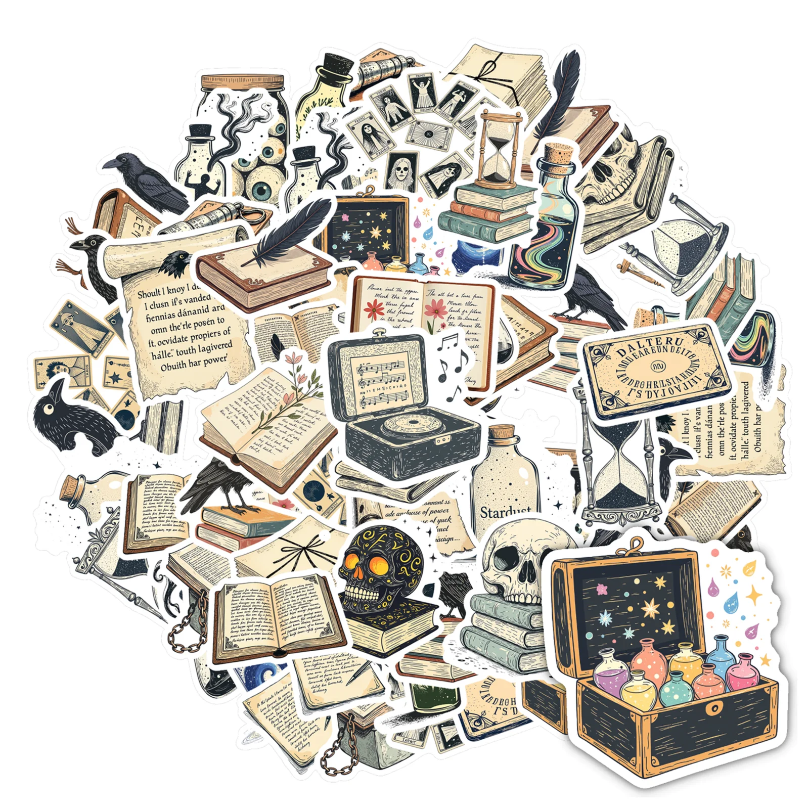 

35 шт., готические наклейки-прокрутки, антикварные наклейки «сделай сам», канцелярские наклейки для телефона «сделай сам», гитары, ноутбука, чемодана, чашки