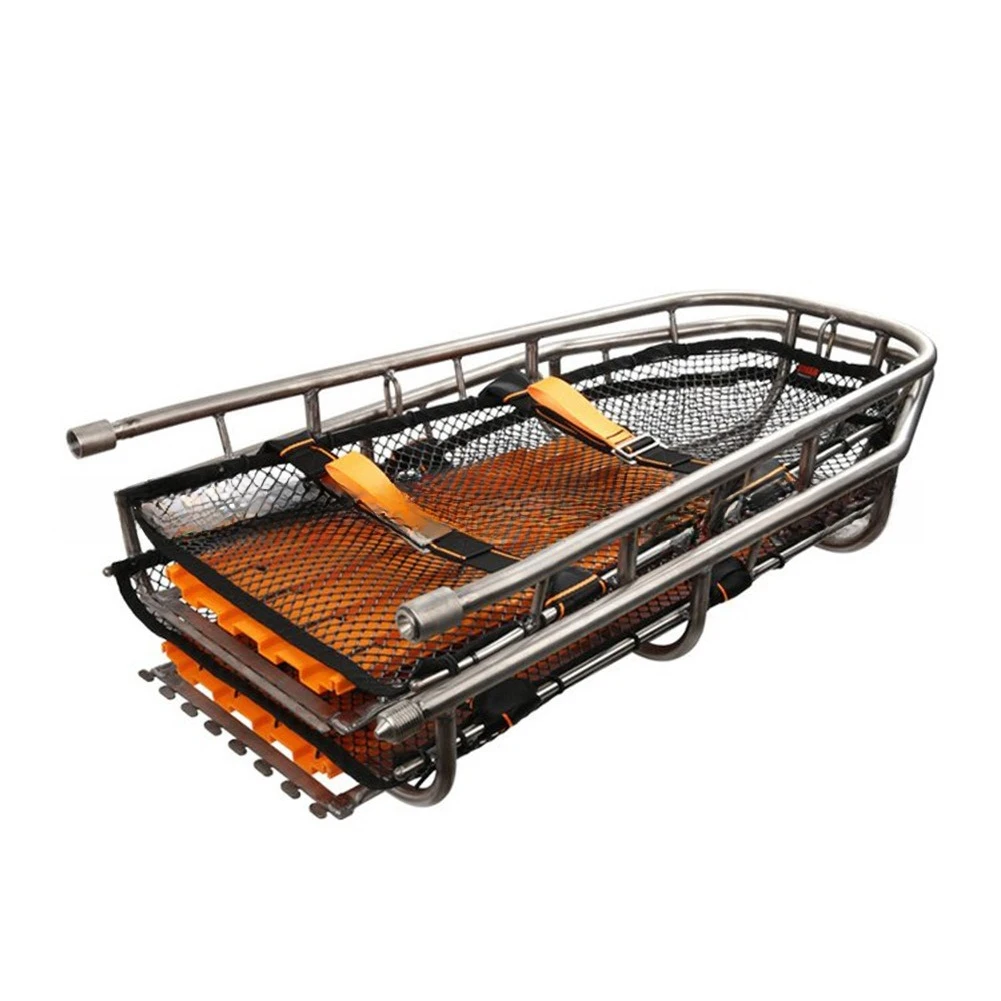 Titanium alloy fire emergency high-altitude rescue stretcher can be disassembled and assembled, ship-type hanging basket,