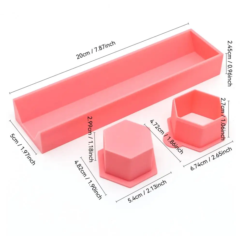 Flat Biscuit Press Honeycomb Biscuit Mold Hexagonal Cake Mold Set Durable Pla Biscuit Cookie Baking Tools for Handmade