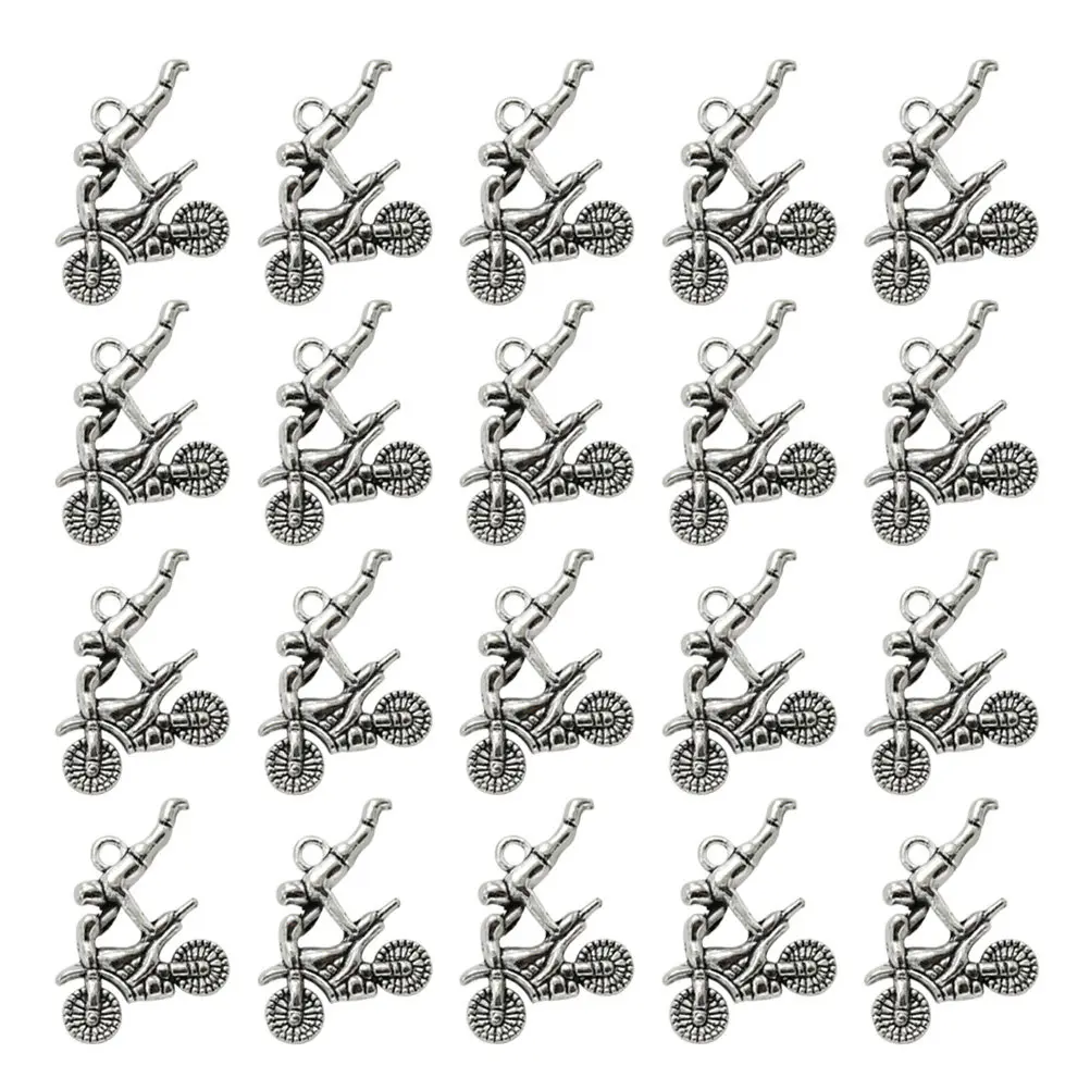 

20 шт. подвесок-шармов для мотоциклов из сплава, аксессуары для изготовления ювелирных изделий своими руками, для ожерелий, браслетов, скрапбукинга, брелоков