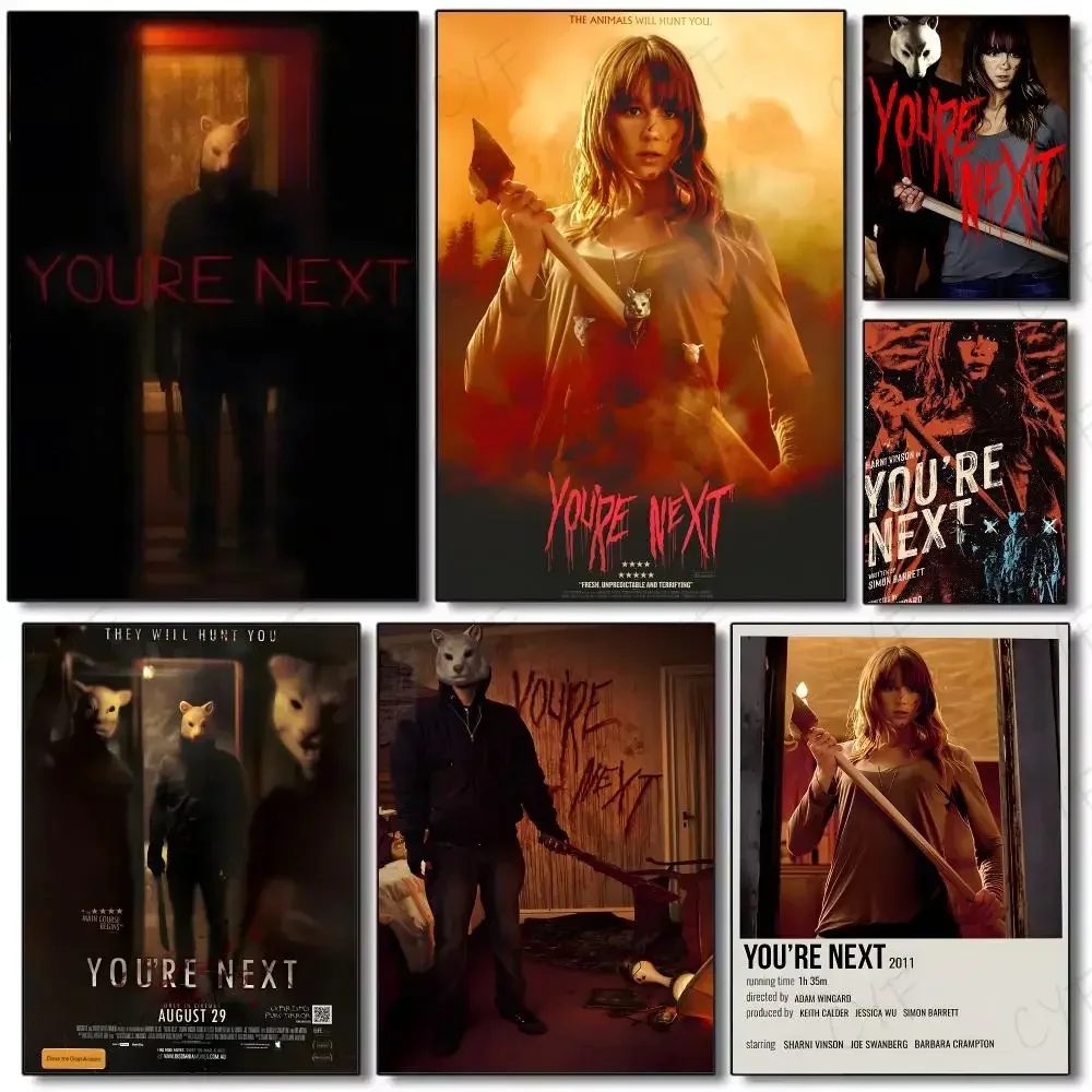 Horror Film You’re Next Poster Painting Wall Art Mural for Living Room Home Decor and Gifts
