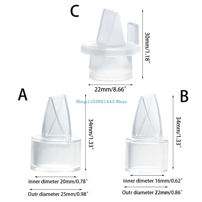 Q6RE مضخة الثدي منقار البط للصمام سيليكون الغذاء الصف للثدي الكهربائي اليدوي Pu