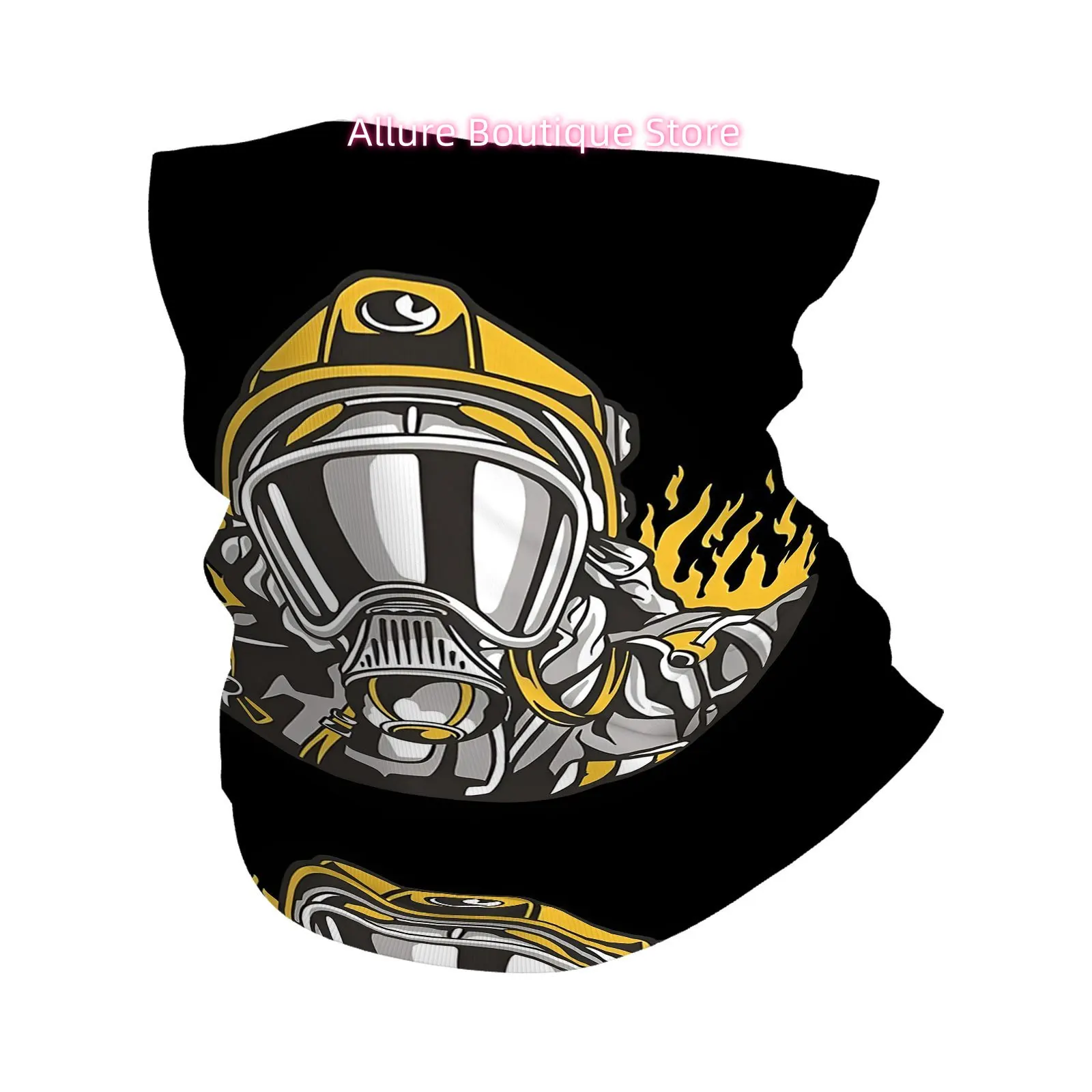 1 Firefighter, Flames Print Scarf, Multi-Functional Mask And Neck Mask, Unisex Headscarves, Family Gatherings, Holiday Events, G