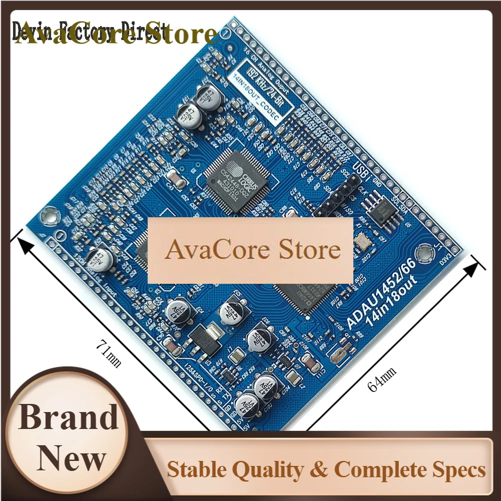 AvaCoreProfessional Grade Adau1466/1452 Sigmadsp 14 In 18 Out Audio Codec Processor Operational Amplifier Chip Sfdif Masterdevel