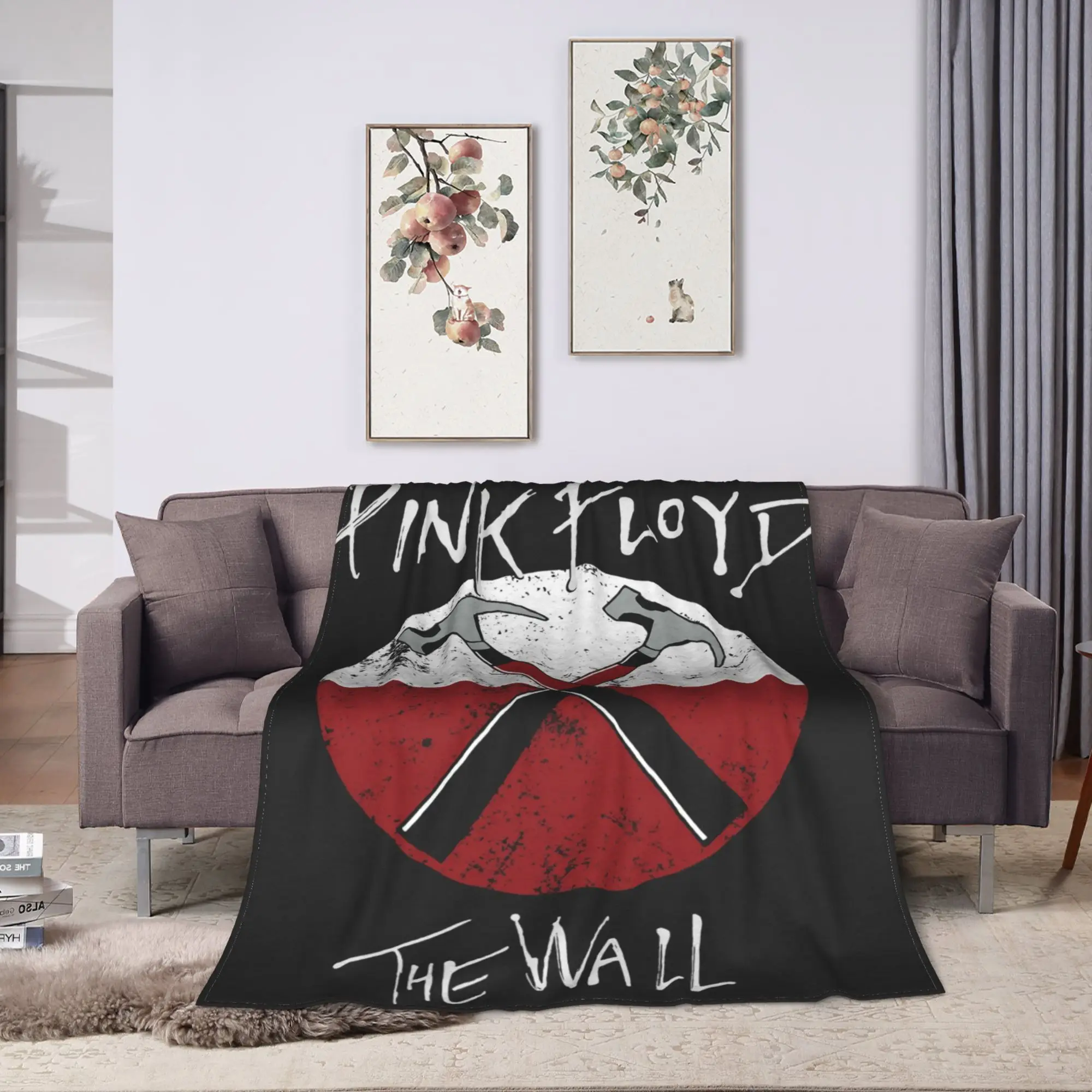 Floyded Rock Me Pinks  Soft Blankets  Picnic Plush Throw Blanket Street Trend Bedroom Flannel Bedspread Sofa Bed Cover