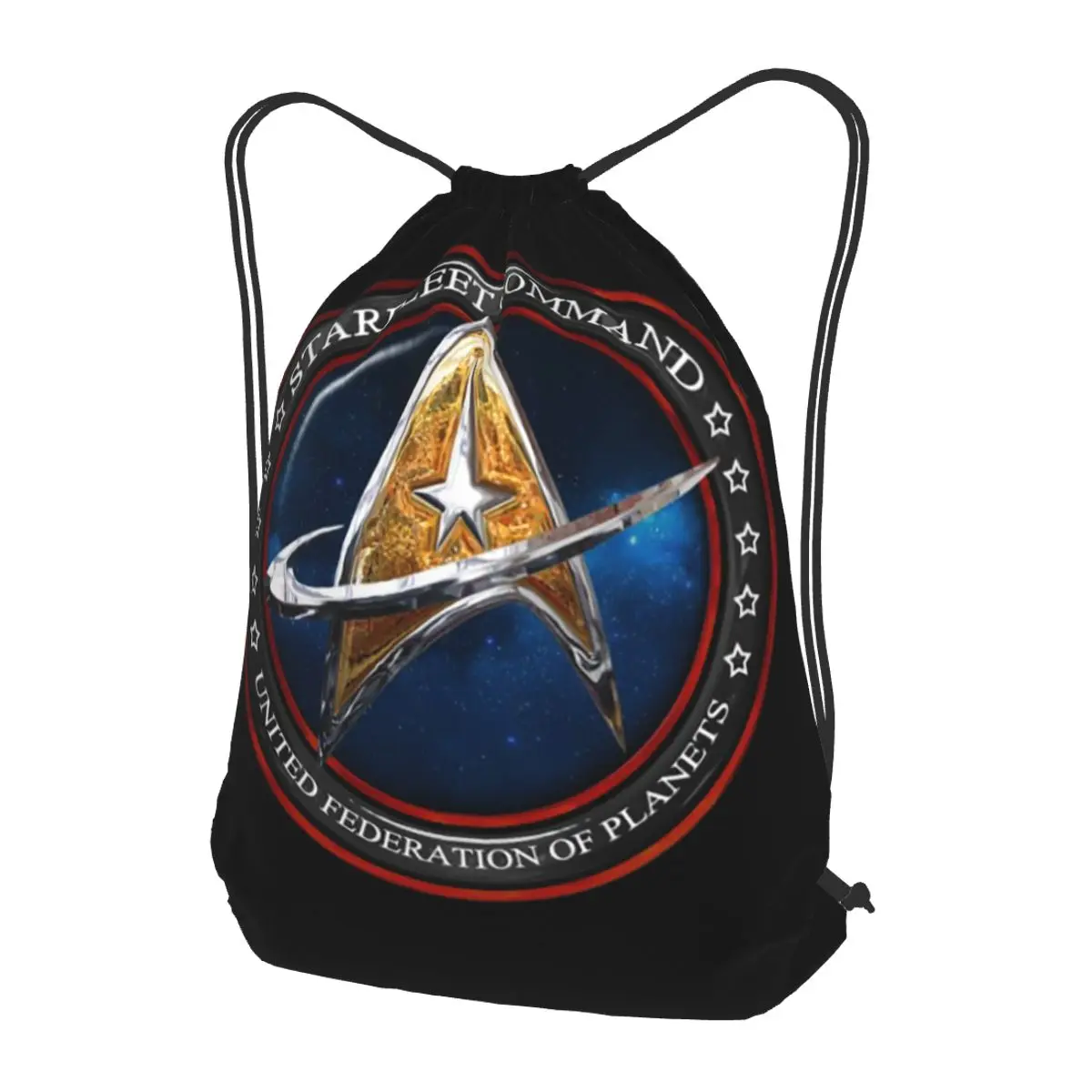 Star Treks Science Fiction TV Series Backpacks Portable Drawstring Bundle Pocket Sports Bag Book Bags for Man Woman School