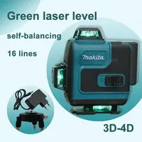 Makita 16-Line Laser Level Green Line Self-Leveling 360 Vertical Cross Super Powerful Green Beam High-precision Portable