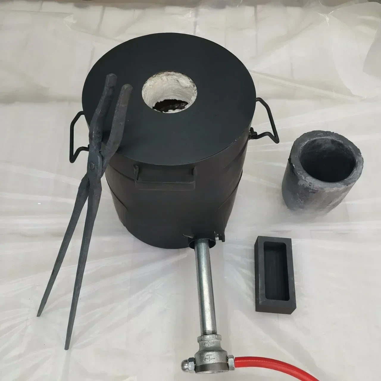 6 KG Gold Silver Copper Brass Aluminum Crucible Furnace Torch Melting Casting Foundry Clay   Refining
