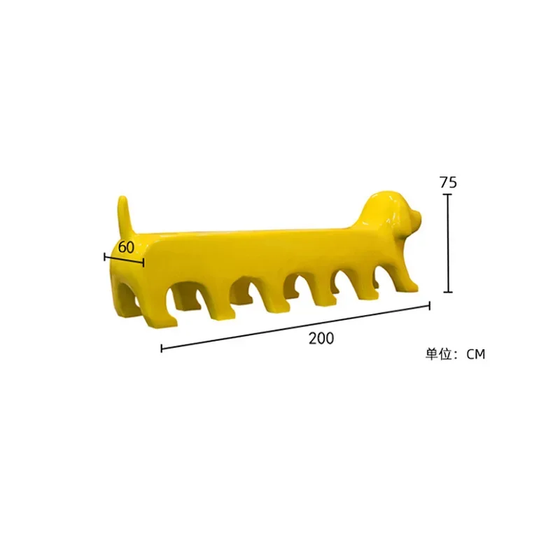 Fiberglass dog stool, image animal cartoon art furniture