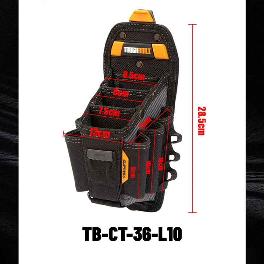 Imagem -02 - Bolsa de Bolso Grande Coldre Ajustável Chaves de Fenda Confortáveis 14 Bolsos e Laço Tb-ct36-l10 Toughbuilt10