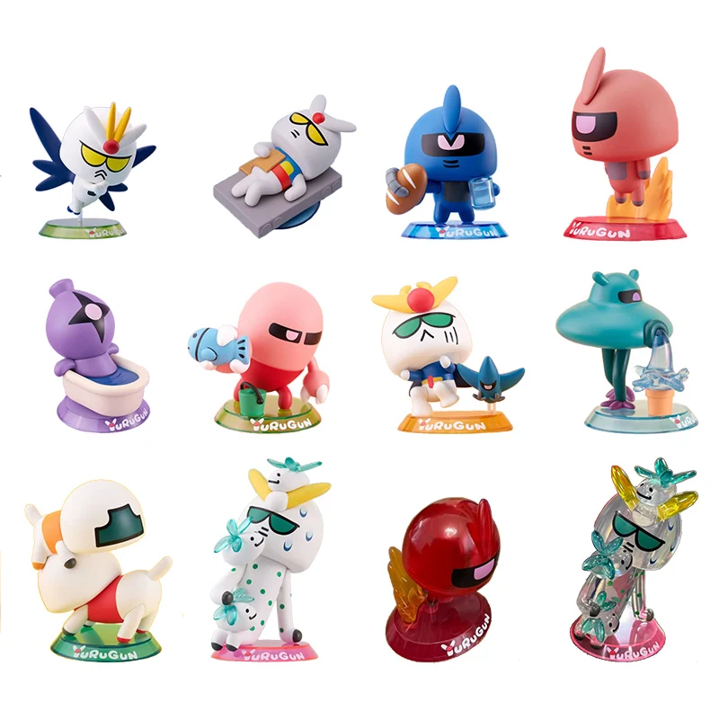 بانداي QMSV Gundam YuRuGun سلسلة صندوق أعمى تمثال نموذج دفعة ثانية مع تصميمات يونيكورن وزاكو لعبة Q-لطيفة قابلة للجمع