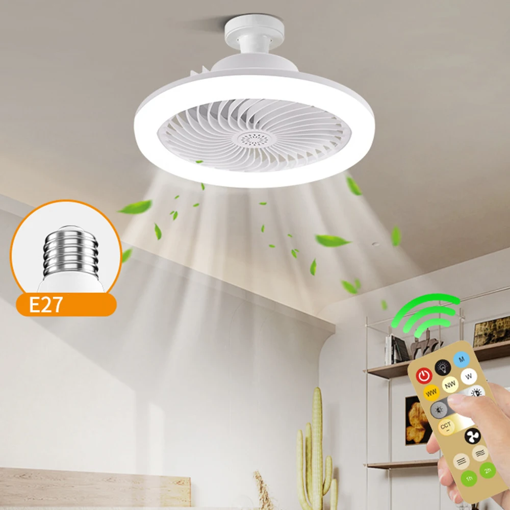 

Вращающийся потолочный вентилятор 3 в 1, E27, светодиодный преобразователь, основание, умный пульт дистанционного управления для вентиляторов спальни, лампа для учебы, кухни, домашний декор