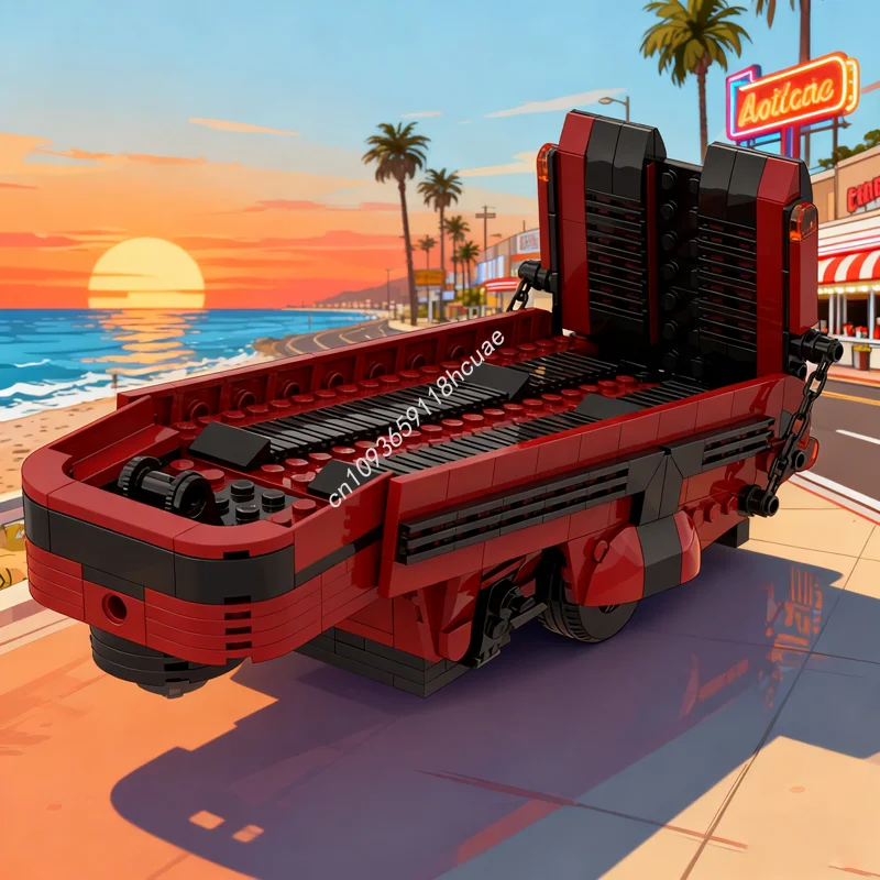 

396pcs MOC Hot Rim Trailer Carsed Model Building Blocks Toys Architecture Assemble Idea Education Kids Christmas Gift Birthday