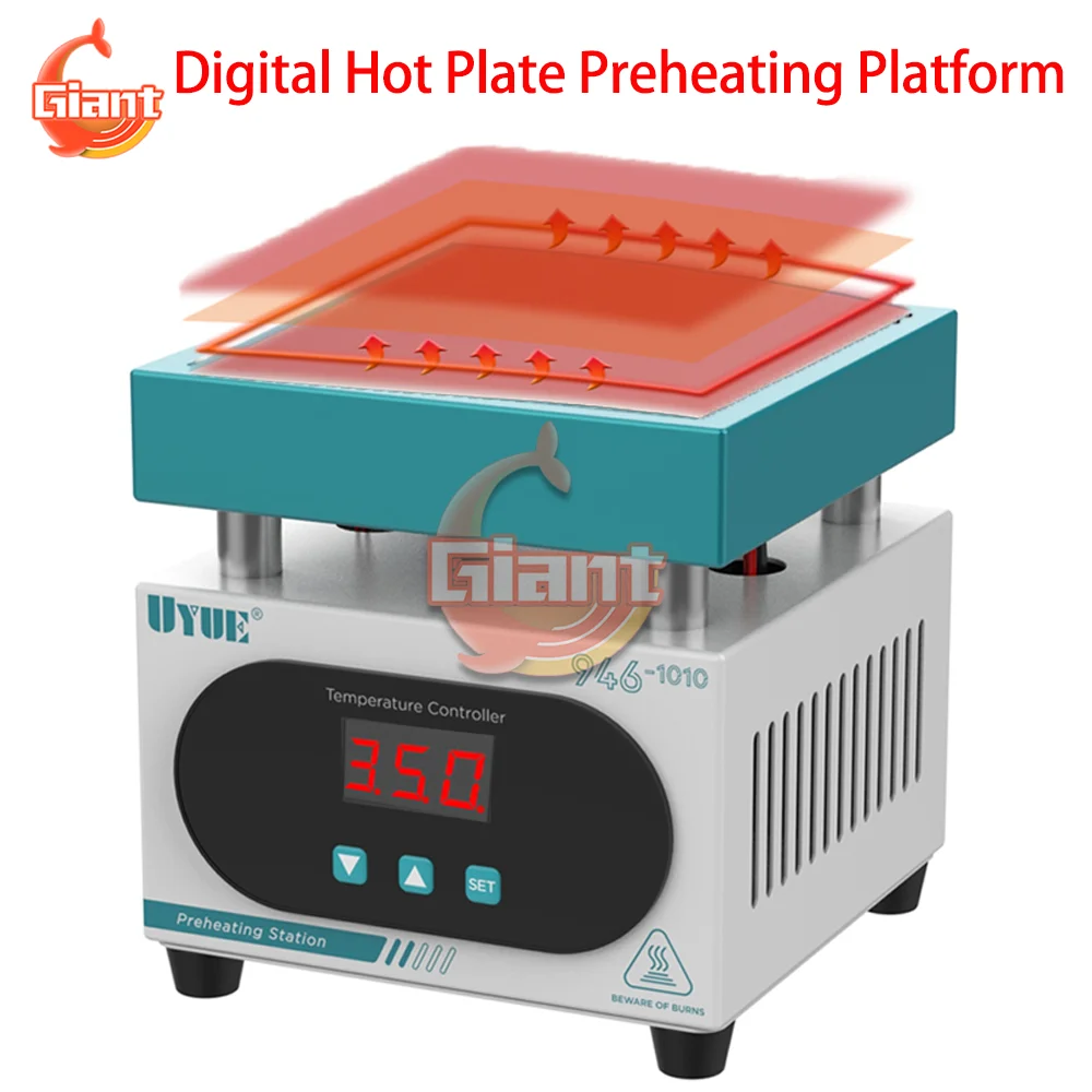 

UYUE 946-1010 Digital Hot Plate Preheating Platform BGA PCB Hot Plate Preheating Station Intelligent Heating Plate Repair Tools