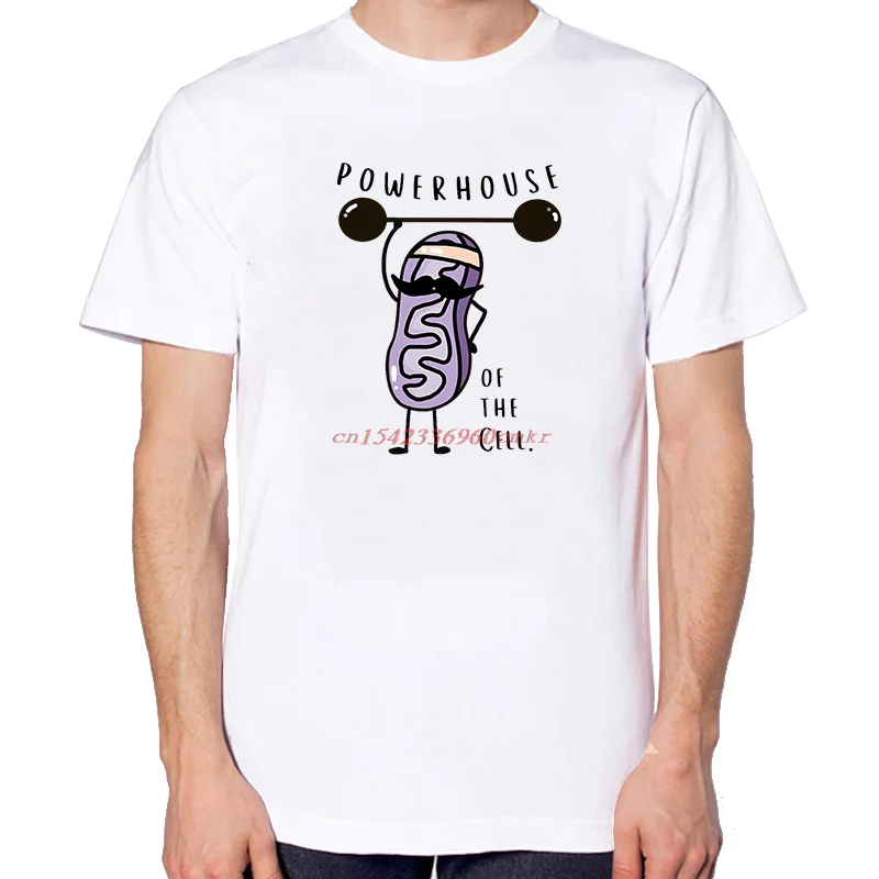 

Новые летние хлопковые рубашки и футболки Mitochondria Powerhouse Science, забавные футболки с рисунком, дышащая футболка унисекс с принтом