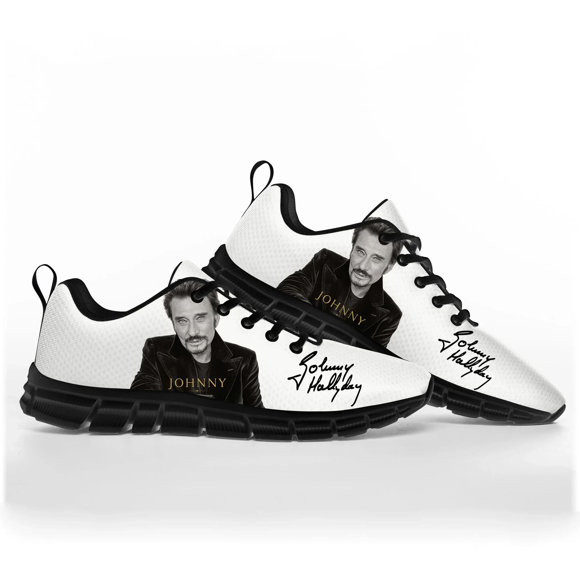 Johnny Hallyday-Zapatos Deportivos de cantante de Rock para hombre y mujer, zapatillas con estampado 3D, patrón personalizado, alta calidad