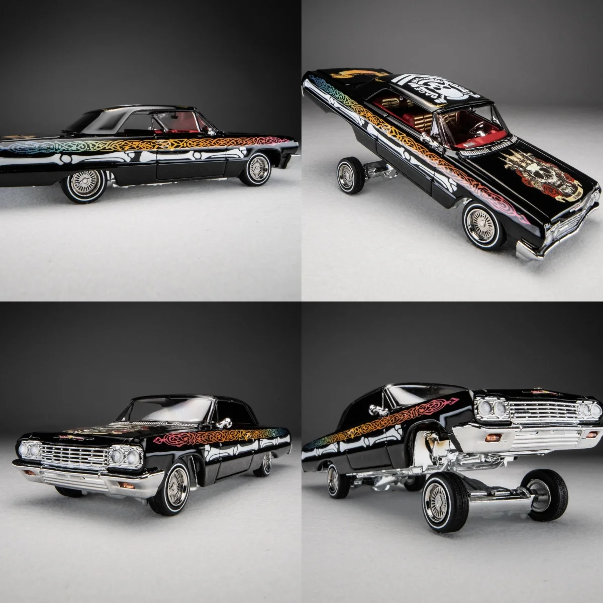 FineWorks64 1/64 Impala West Coast Jumping Car Modelo de liga * em estoque