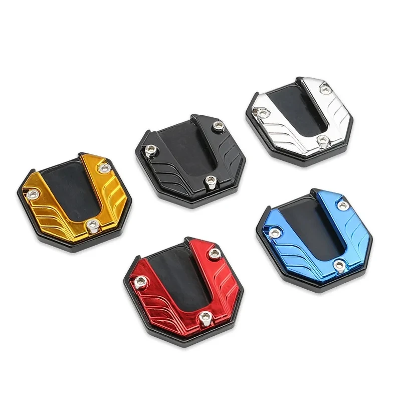Extensor de soporte universal para motocicleta, soporte lateral para pie, extensión de Base agrandada, soporte para almohadilla de pie, aleación de aluminio CNC, Moto Ac