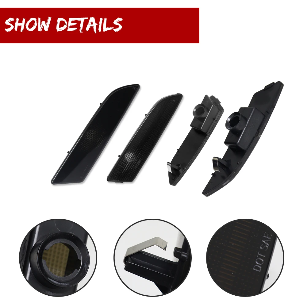 Car Front / Rear Bumper Side Marker Light Housing Shells For Chrysler Crossfire 2004-2008 Turn Signal Light, No Bulb
