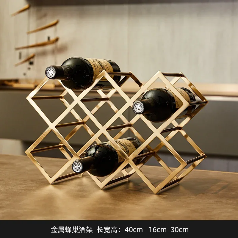 

yj5Light Luxury Wine Rack European Style Living Room Modern Simple Home Dining Table American Style Rack Decoration
