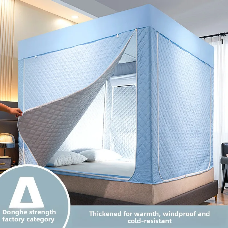 

Upgrade Class A Winter Warm Mosquito Nets with Thickened Indoor Insulation Tents, Windproof and Moisture-proof Bed Cold Covers