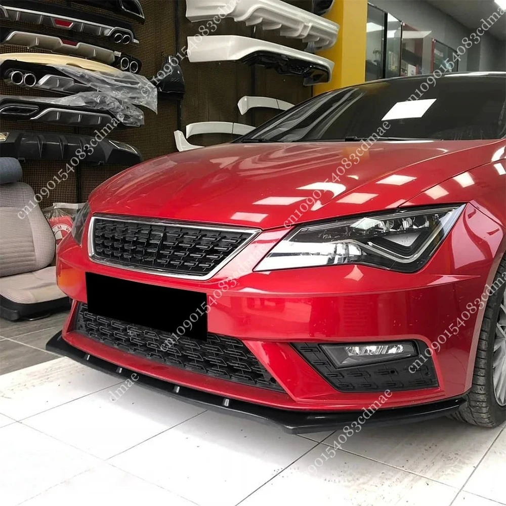 

Глянцевый черный передний бампер, разделитель для Seat Leon MK3 2012-2018 Facelift SC ST TDI TSI TGI S/S, нижний диффузор, спойлер, комплект Canard